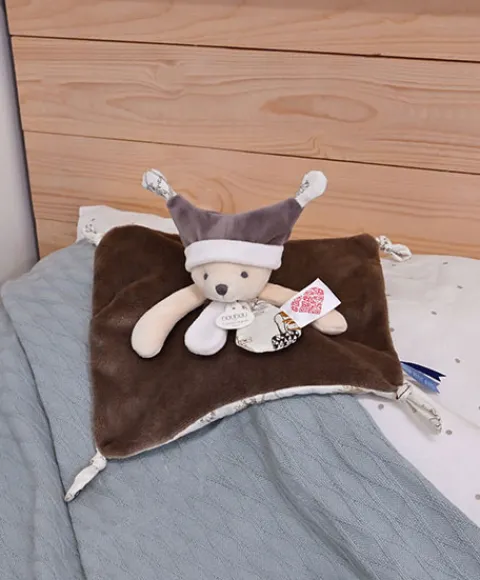 Doudou et Compagnie Doudou plat Ours 3 histoires - Marron> Doudou Plat