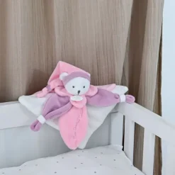 Doudou et Compagnie Doudou plat Ours Collector rose - 24 cm> Doudou Plat