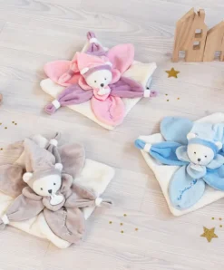 Doudou et Compagnie Doudou plat Ours Collector rose - 24 cm><noscript><img width=