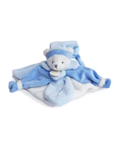 Doudou et Compagnie Doudou plat Ours Collector bleu - 24 cm><noscript><img width=