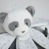 Doudou et Compagnie Doudou pétales Panda gris - Attrape-rêves - 26 cm> Doudou Plat