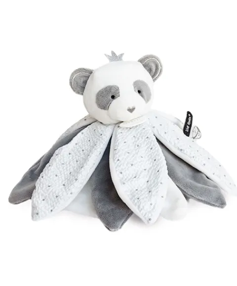 Doudou et Compagnie Doudou pétales Panda gris - Attrape-rêves - 26 cm> Doudou Plat