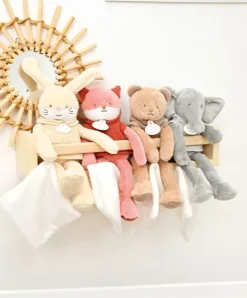 Doudou et Compagnie Doudou Renard rose avec mouchoir - Sweety - 25 cm><noscript><img width=