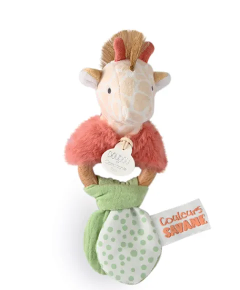 Doudou et Compagnie Hochet bébé girafe - 15 cm> Hochets Et Pantins D'Activités