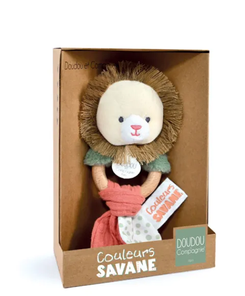Doudou et Compagnie Hochet bébé lion - 15 cm> Hochets Et Pantins D'Activités
