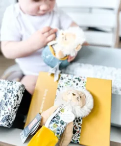 Doudou et Compagnie Hochet Pouet - Jaune ou Gris - BOH'AIME> Hochets Et Pantins D'Activités