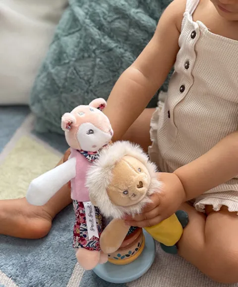 Doudou et Compagnie Hochet Pouet Rose - BOH'AIME> Hochets Et Pantins D'Activités