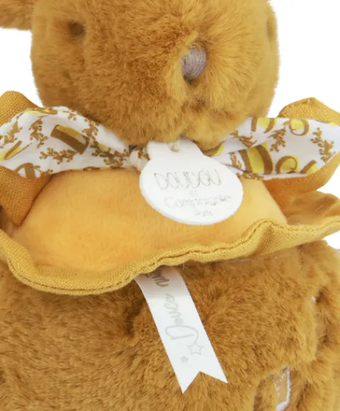 Doudou et Compagnie Lapin DOUDOU® - boite à musique lapin - 20 cm - Jaune moutarde> Boîte À Musique