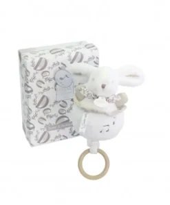 Doudou et Compagnie Lapin DOUDOU® - boite à musique lapin - 20 cm - Blanc> Boîte À Musique