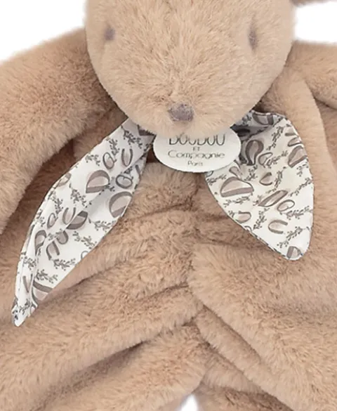 Doudou et Compagnie Lapin DOUDOU® - Doudou lapin Beige - 29 cm> Doudou Plat