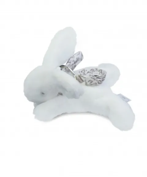 Doudou et Compagnie Lapin DOUDOU® - Porte-clés - Blanc> Porte-Clé