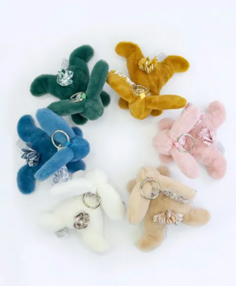Doudou et Compagnie Lapin DOUDOU® - Porte-clés - Blanc> Porte-Clé