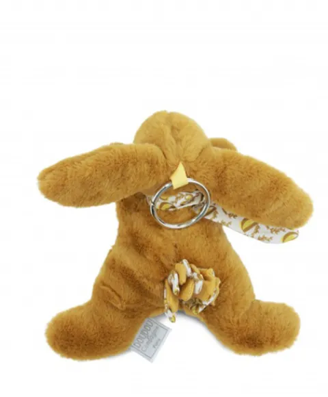 Doudou et Compagnie Lapin DOUDOU® - Porte-clés - Jaune moutarde> Porte-Clé
