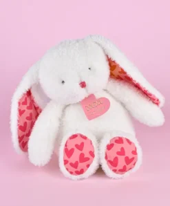 Doudou et Compagnie LAPIN JE T'AIME en sac cadeau - 25 cm> Peluches
