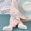 Doudou et Compagnie Lapin peluche rose en coton Bio 25 cm> Doudous En Coton Bio|Peluches