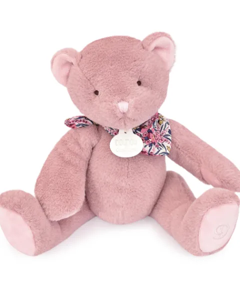 Doudou et Compagnie L'Ours Doudou® - Ours en peluche rose - 25 cm> Peluches|Les Ours En Peluche