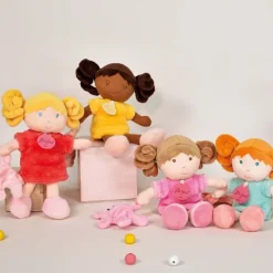 Doudou et Compagnie Ma première poupée douce Verte - Mlle menthe - 21 cm><noscript><img width=