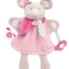 Doudou et Compagnie Marionnette à main Souris Pearly rose - 28 cm> Marionnettes|Marionnettes