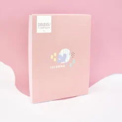 Doudou et Compagnie Mini Doudou girafe rose - 19 cm><noscript><img width=