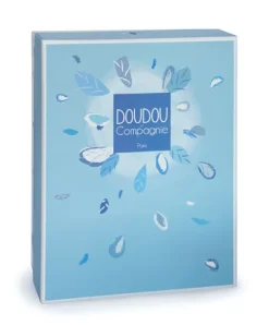 Doudou et Compagnie Mini doudou lapin bleu - 20 cm> Doudou Plat