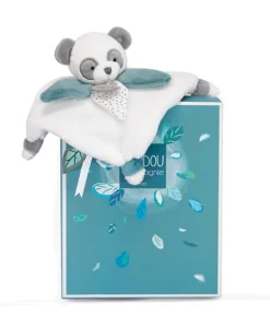 Doudou et Compagnie Mini doudou Panda gris - 20 cm> Doudou Plat