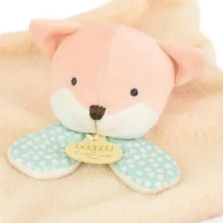 Doudou et Compagnie Mini Doudou renard plat orange - 19 cm><noscript><img width=