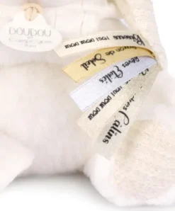 Doudou et Compagnie Ours en peluche Blanc attache-sucette - 20 cm - Collection Anniversaire><noscript><img width=