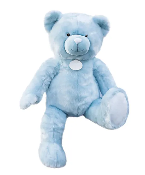 Doudou et Compagnie Ours en peluche bleu glaçé- Collection- 120 cm> Peluches Géantes|Les Ours En Peluche