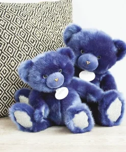 Doudou et Compagnie Ours en peluche bleu nuit - Collection - 30 cm><noscript><img width=