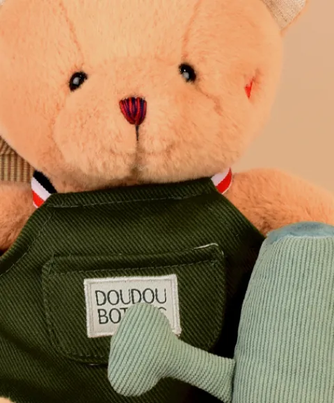 Doudou et Compagnie Ours en peluche Jardinier - 26 cm> Peluche Adulte|Peluches
