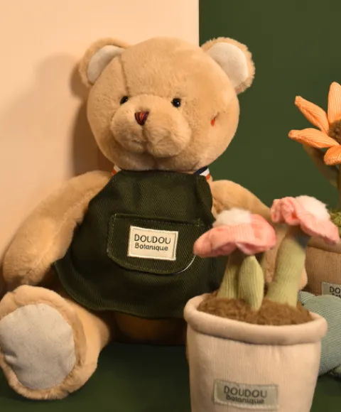 Doudou et Compagnie Ours en peluche Jardinier - 26 cm> Peluche Adulte|Peluches