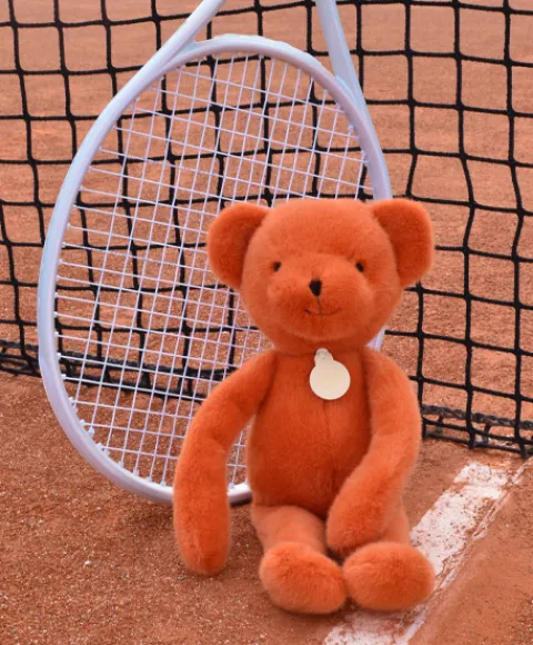 Doudou et Compagnie Ours en peluche Orange Terracotta - Roland Garros- 40 cm - Fabriqué en France> Peluches|Les Ours En Peluche
