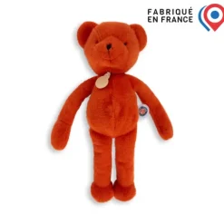 Doudou et Compagnie Ours en peluche Orange Terracotta - Roland Garros- 40 cm - Fabriqué en France> Peluches|Les Ours En Peluche