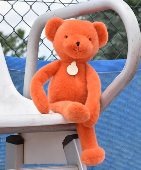 Doudou et Compagnie Ours en peluche Orange Terracotta - Roland Garros- 40 cm - Fabriqué en France> Peluches|Les Ours En Peluche
