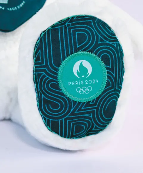 Doudou et Compagnie Ours en peluche Premium blanc avec bandana Paris 2024 - 37 cm> Peluches|Les Ours En Peluche