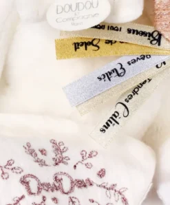 Doudou et Compagnie Ours en peluche Rose attache-sucette - 20 cm - Collection Anniversaire><noscript><img width=