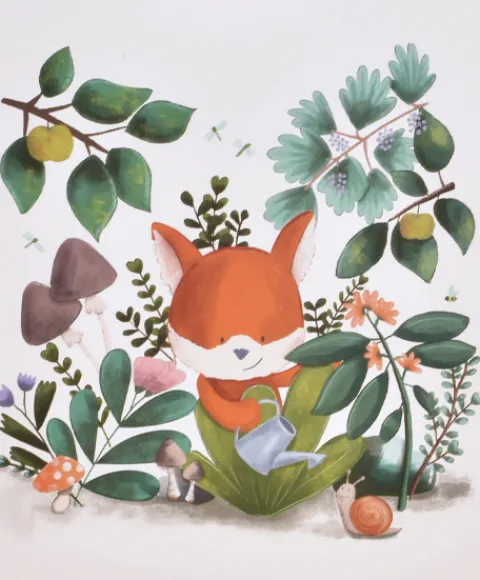 Doudou et Compagnie Pantin doudou® Renard - Romarin - 28 cm> Doudou Mouchoir|Peluches