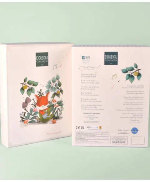 Doudou et Compagnie Pantin doudou® Renard - Romarin - 28 cm> Doudou Mouchoir|Peluches