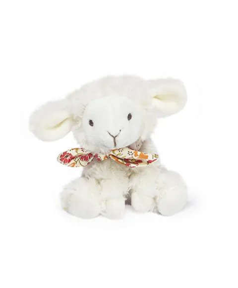 Doudou et Compagnie Peluche agneau blanc avec chouchou - 12 cm - Modèle aléatoire> Petit Format