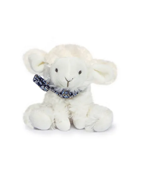 Doudou et Compagnie Peluche agneau blanc avec chouchou - 12 cm - Modèle aléatoire> Petit Format