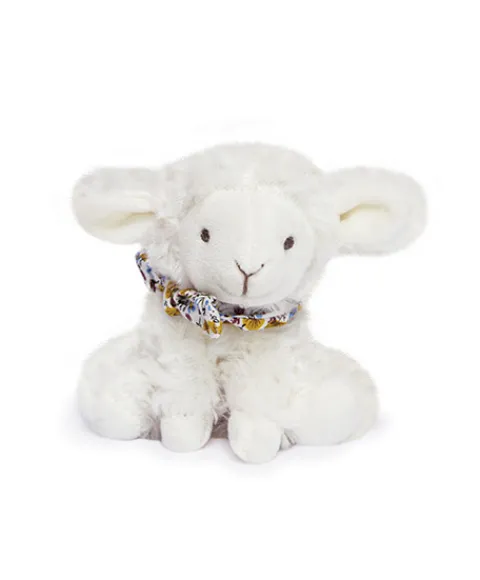 Doudou et Compagnie Peluche agneau blanc avec chouchou - 12 cm - Modèle aléatoire> Petit Format