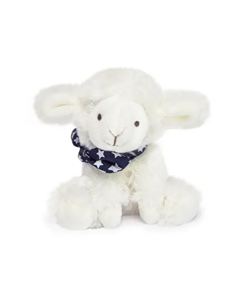 Doudou et Compagnie Peluche agneau blanc avec chouchou - 12 cm - Modèle aléatoire> Petit Format