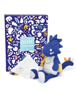 Doudou et Compagnie Peluche de dinosaure bleu avec doudou - Sashou - 25 cm><noscript><img width=