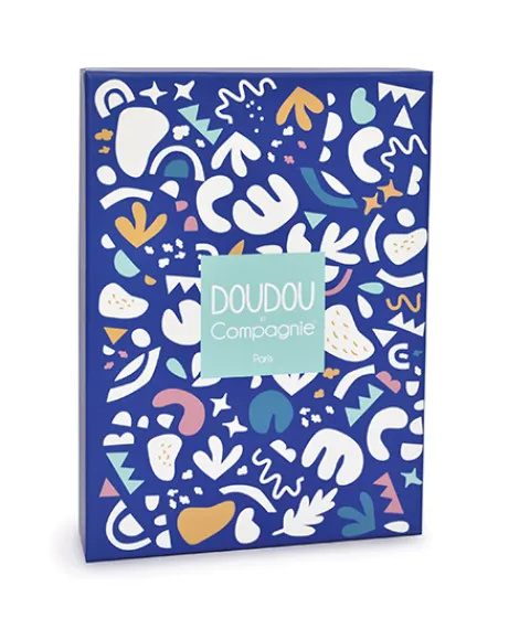 Doudou et Compagnie Peluche de dinosaure bleu avec doudou - Sashou - 25 cm> Peluche Avec Doudou