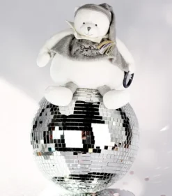 Doudou et Compagnie Peluche eveil Bébé Ours Gris - 30 cm - Collection Anniversaire><noscript><img width=