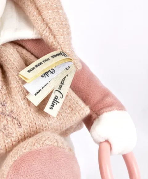 Doudou et Compagnie Peluche eveil Bébé Ours Rose - 30 cm - Collection Anniversaire> Peluches