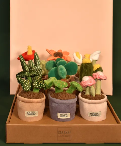 Doudou et Compagnie Peluche fleur - 9 cm - Botanique - Rouge> Peluche Adulte|Peluches