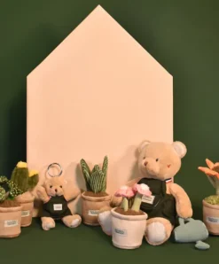 Doudou et Compagnie Peluche fleur - 9 cm - Botanique - Vert fonçé><noscript><img width=