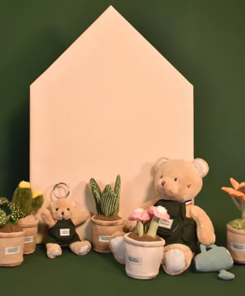 Doudou et Compagnie Peluche fleur - 9 cm - Botanique - Vert fonçé> Peluche Adulte|Peluches