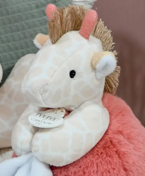 Doudou et Compagnie Peluche girafe avec doudou mouchoir - 15 cm> Doudou Mouchoir|Peluches